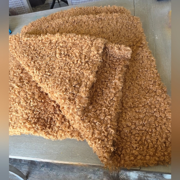 2 Fuzzy Sherpa Pillow Covers 24x24 - Picture 2 of 2